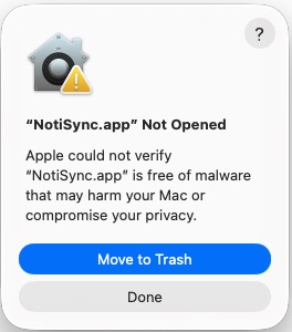 مرحله 2 - پیام امنیتی macOS